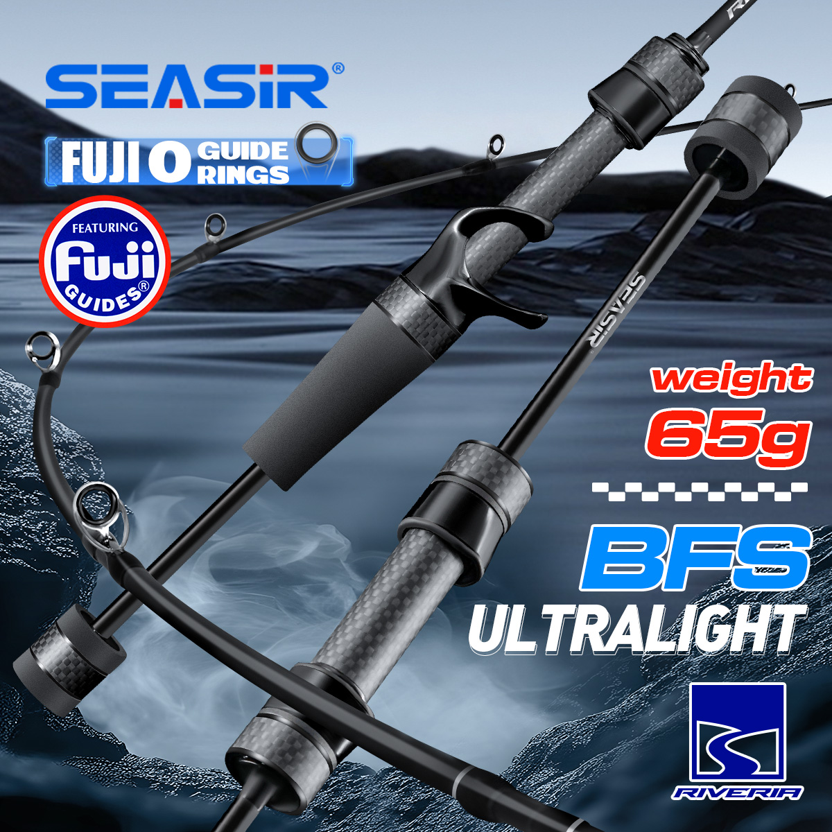 Fishing Rod Ice - Vara de pesca de arremesso giratória
