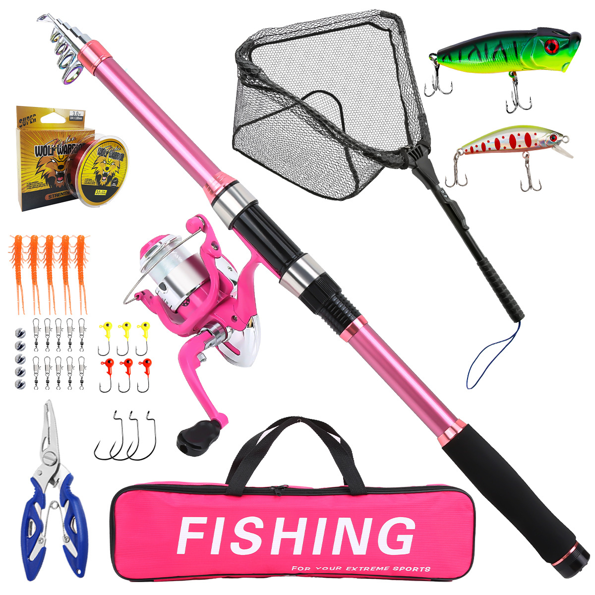 Conjunto completo de vara de p - Fishing Rod Spinning avaliação e preço