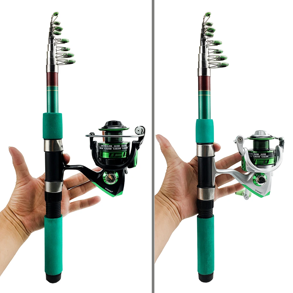 Portátil Mar Pesca Rod Set, Su - Fishing Rod Spinning avaliação e preço