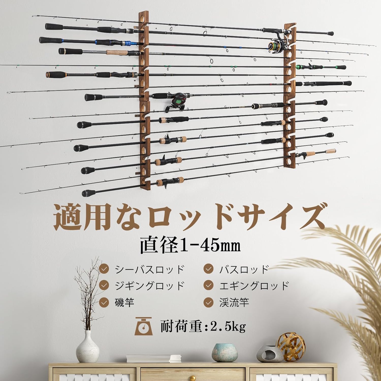 Goture suporte de vara de pesc - Fishing Rod Rack avaliação e preço