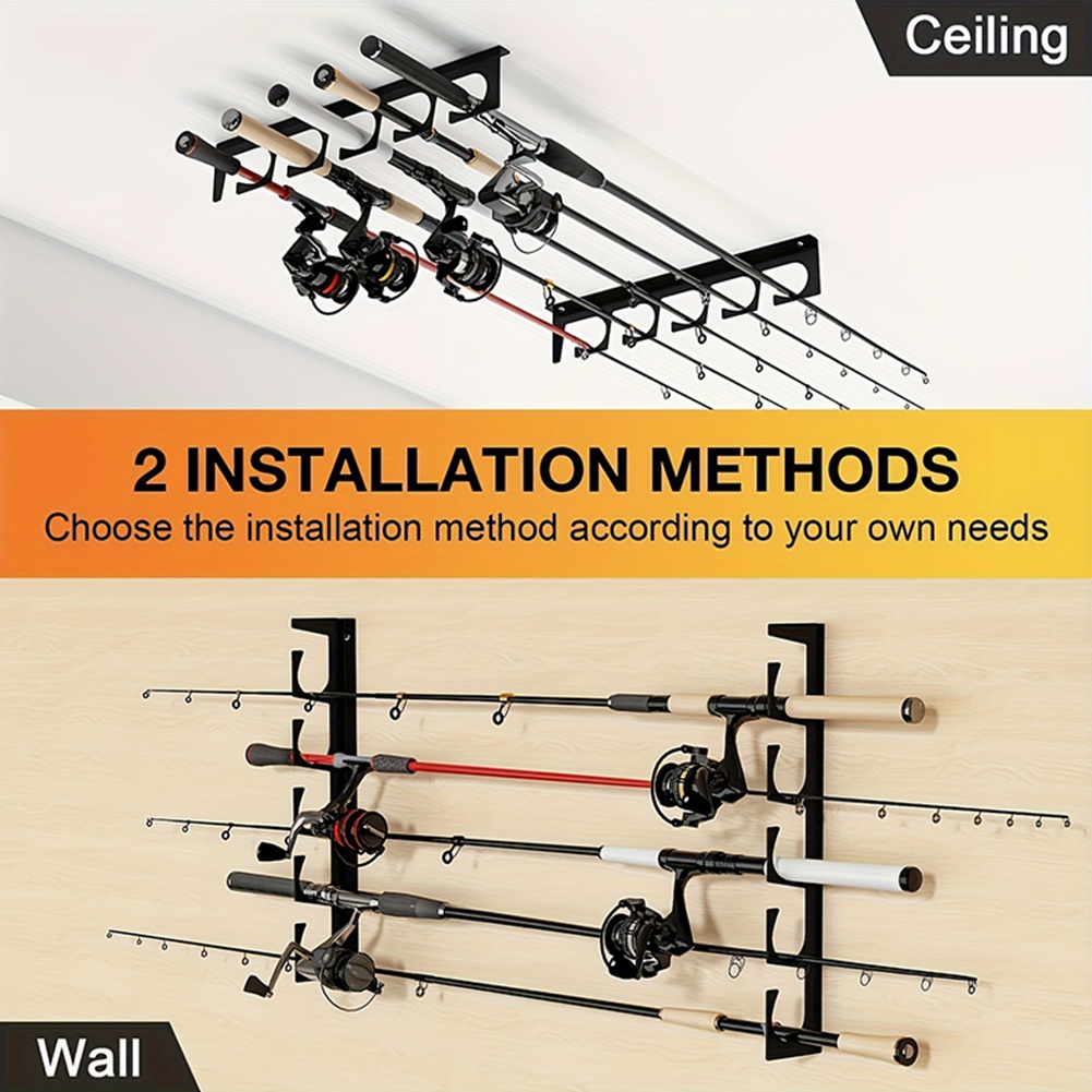 Suporte de Metal para Varas de - Fishing Rod Rack avaliação e preço